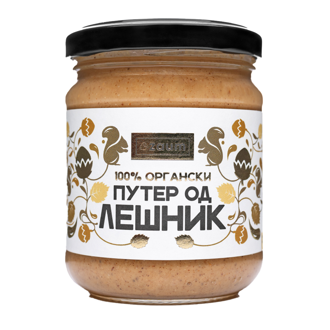 Zaum_Puterodlesnik-golema Органски путер од лешник 100% 185гр. - Image 1