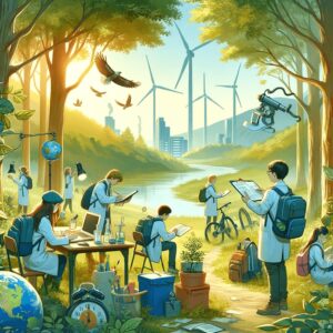 DALL·E-2024-01-24-15.26.03-Image_-Students-conducting-environmental-research-in-a-natural-setting-or-working-on-sustainability-projects.png