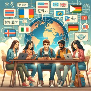 DALL·E-2024-01-24-15.26.11-Image_-Students-conversing-with-international-partners-or-creating-content-for-social-media-in-various-languages.png