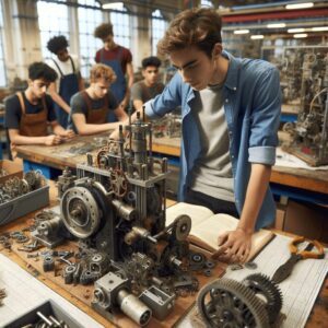 DALL·E-2024-01-24-15.26.14-Image_-Students-in-a-workshop-working-on-mechanical-components-and-machinery.png